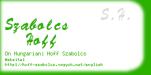 szabolcs hoff business card